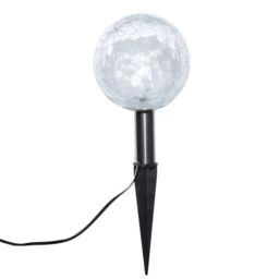 Berkfield Home Garden Lights 6 pcs LED with Spike Anchors & Solar Panels in White - thumbnail 6