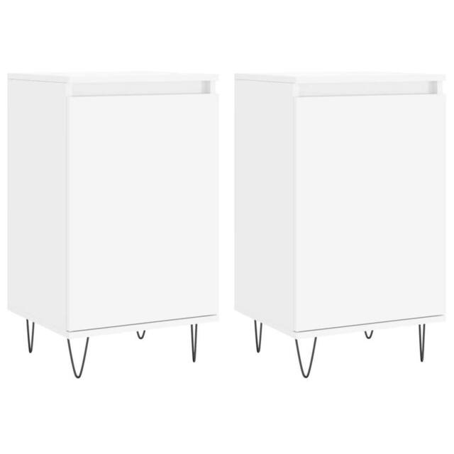 Berkfield Home Sideboards 2 pcs White 40x35x70 cm Engineered Wood - Size: 40 x 35 x 70 cm - image 1