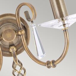 Netlighting Aegean 2 Light Indoor Candle Wall Light Aged Brass E14 in Yellow - thumbnail 2