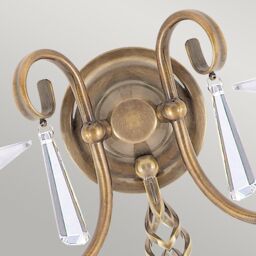 Netlighting Aegean 2 Light Indoor Candle Wall Light Aged Brass E14 in Yellow - thumbnail 3
