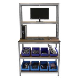 Monstershop Monster Racking Galwix Workbench Shelving Unit in Silver - thumbnail 9