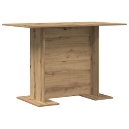 Berkfield Home Dining Table Artisan Oak 110x60x75 cm Engineered Wood in Brown - Size: 110 x 60 x 75 cm - thumbnail 2