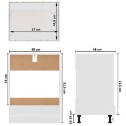 Berkfield Home Oven Cabinet White 60x46x81.5 cm Engineered Wood - thumbnail 9