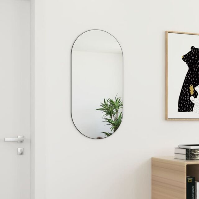Berkfield Home Mirror 80x40 cm Glass in White - image 1