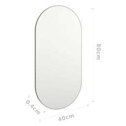 Berkfield Home Mirror 80x40 cm Glass in White - thumbnail 6