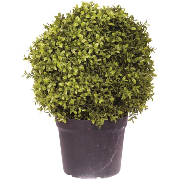 Bloom Artificial Large Boxwood Ball Topiary in Nursery Pot - Faux Fake Realistic Green Plant - Measures H50cm x 40cm Diameter - Size: 50 cm x 40 cm - image 1