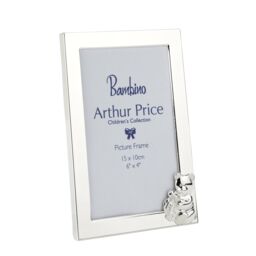 Arthur Price Bambino 'Teddy Bear' Photo Frame Holds 6 x 4 Inch Photo Luxury Children's Gift Silver Plated - thumbnail 1