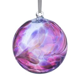 Sienna Glass 10cm Friendship Ball Amethyst in Purple