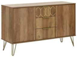 GFW Orleans 2 Door 3 Drawer Cabinet in Brown - thumbnail 2