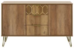 GFW Orleans 2 Door 3 Drawer Cabinet in Brown - thumbnail 4