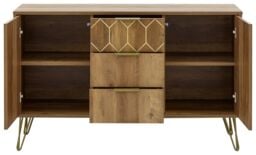 GFW Orleans 2 Door 3 Drawer Cabinet in Brown - thumbnail 5