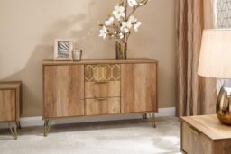 GFW Orleans 2 Door 3 Drawer Cabinet in Brown - thumbnail 1