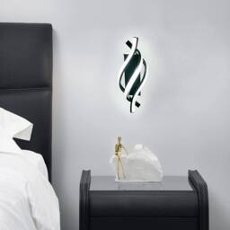 Goeco LED Wall Light 22W 6500K for Bedroom Study Living Room Corridor in Black - thumbnail 2
