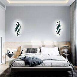 Goeco LED Wall Light 22W 6500K for Bedroom Study Living Room Corridor in Black - thumbnail 5