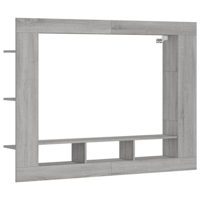 Berkfield Home TV Cabinet Grey Sonoma 152x22x113 cm Engineered Wood - Size: 152 x 22 x 113 cm - image 1