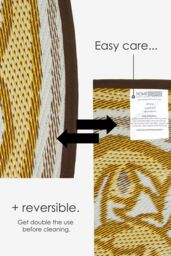 Homescapes Luxury Round Outdoor Rug Waterproof Reversible, Yellow Rae - Size: 180 cm diameter - thumbnail 6