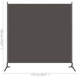 Berkfield Home 1-Panel Room Divider Anthracite 175x180 cm in Charcoal - thumbnail 5