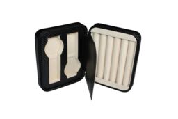 Charles William Travel Cufflink & Watch Box or Jewellery Storage Pouch in Black - Size: Small - thumbnail 6
