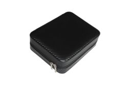 Charles William Travel Cufflink & Watch Box or Jewellery Storage Pouch in Black - Size: Small - thumbnail 5