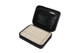 Charles William Travel Cufflink & Watch Box or Jewellery Storage Pouch in Black - Size: Small - thumbnail 4