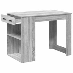 Berkfield Home Desk with Drawer & Shelf Grey Sonoma 102x62x77.5 cm Engineered Wood - thumbnail 5