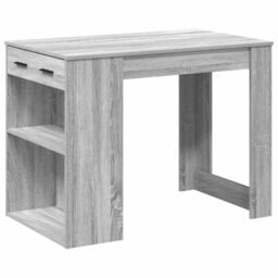Berkfield Home Desk with Drawer & Shelf Grey Sonoma 102x62x77.5 cm Engineered Wood - thumbnail 2