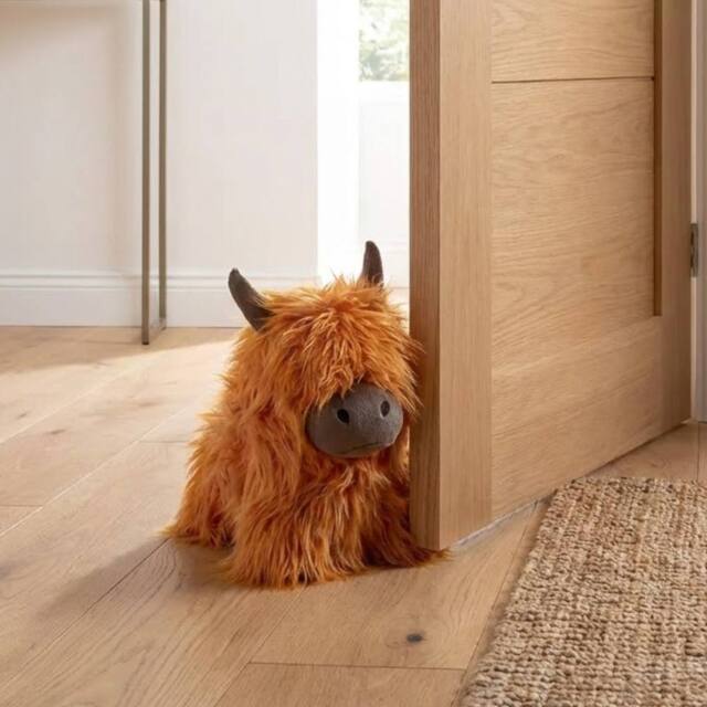 Garden Greatness Highland Cow Shaggy Doorstop - Size: 1 Pack - image 1
