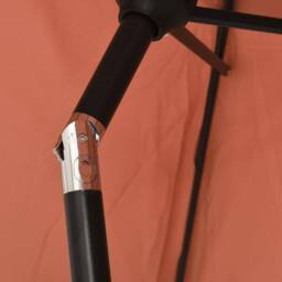 Berkfield Home Outdoor Parasol with Metal Pole 300x200 cm Terracotta - thumbnail 6