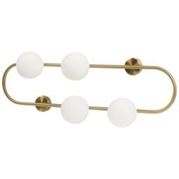 Wyld and Coco Wall Lamp Gold Ring 4 Glass Shades 70cm - thumbnail 4