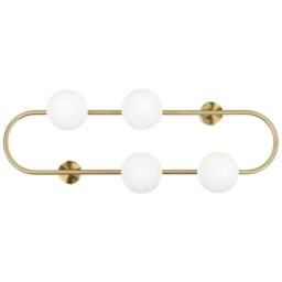 Wyld and Coco Wall Lamp Gold Ring 4 Glass Shades 70cm - thumbnail 2