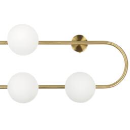Wyld and Coco Wall Lamp Gold Ring 4 Glass Shades 70cm - thumbnail 5