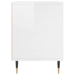 Berkfield Home Bedside Cabinet High Gloss White 40x35x50 cm Engineered Wood - Size: 40 x 35 x 50 cm - thumbnail 5