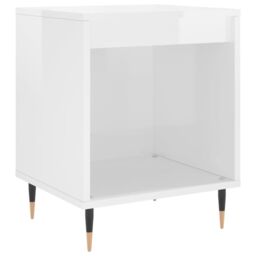 Berkfield Home Bedside Cabinet High Gloss White 40x35x50 cm Engineered Wood - Size: 40 x 35 x 50 cm - thumbnail 2