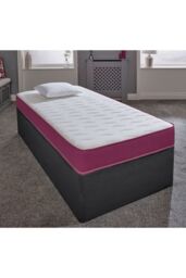 eXtreme Comfort Ltd Cooltouch Colours White Wave Hybrid Memory Foam & Pinna-Coil Innerspring Mattress With Purple Border - Size: Double - thumbnail 2
