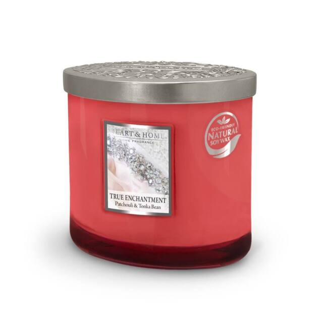 Heart and Home Twin Wick Ellipse Soy Wax Candle - True Enchantment in Pink - image 1