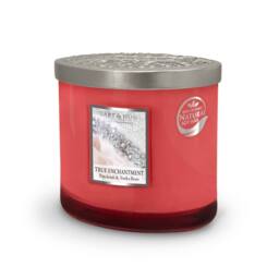 Heart and Home Twin Wick Ellipse Soy Wax Candle - True Enchantment in Pink - thumbnail 1