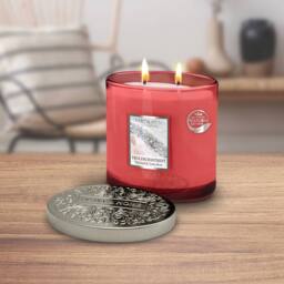 Heart and Home Twin Wick Ellipse Soy Wax Candle - True Enchantment in Pink - thumbnail 3