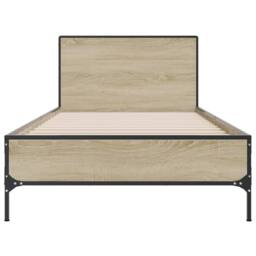 Berkfield Home Bed Frame without Mattress Sonoma Oak 90x200 cm in Light Tan - thumbnail 4