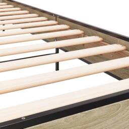 Berkfield Home Bed Frame without Mattress Sonoma Oak 90x200 cm in Light Tan - thumbnail 7