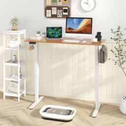 EONLION Electric Standing Desk 140 x60 cm Height Adjustable in Brown - Size: 100 cm - thumbnail 5