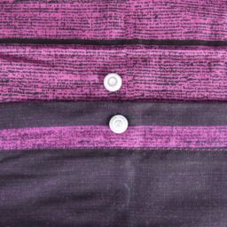 Smart Living Printed Reversible Polycotton Textured Stripe Duvet Cover With Pillowcases in Purple - Size: Single - thumbnail 5