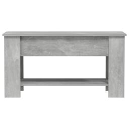 Berkfield Home Coffee Table Concrete Grey 101x49x52 cm Engineered Wood - Size: 101 x 49 x 52 cm - thumbnail 4