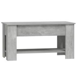 Berkfield Home Coffee Table Concrete Grey 101x49x52 cm Engineered Wood - Size: 101 x 49 x 52 cm - thumbnail 3