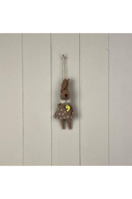 KDMD Brown Handcrafted Hanging Wool Rabbit - image 1