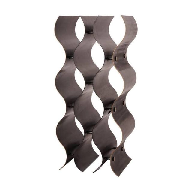 The Libra Company Stamford Vintage 9 Bottle Wine Rack - Iron - L19 x W24 x H52 cm in Bronze - image 1
