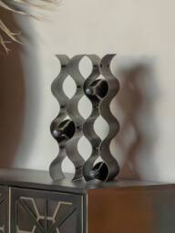 The Libra Company Stamford Vintage 9 Bottle Wine Rack - Iron - L19 x W24 x H52 cm in Bronze - thumbnail 6