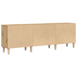 Berkfield Home TV Stand in Artisan Oak - 150x30x50 cm - Made of Engineered Wood in Brown - Size: 150 x 30 x 50 cm - thumbnail 6
