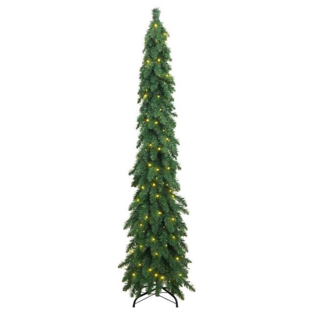 Berkfield Home Beautiful Artificial Pre-lit Christmas Tree with 130 LEDs 210 cm in Green - image 1