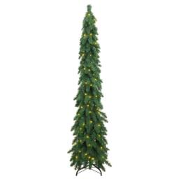 Berkfield Home Beautiful Artificial Pre-lit Christmas Tree with 130 LEDs 210 cm in Green - thumbnail 1