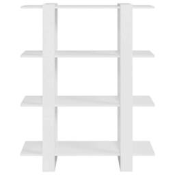 Berkfield Home Classic Book Cabinet/Room Divider White 100x30x123.5 cm - thumbnail 1